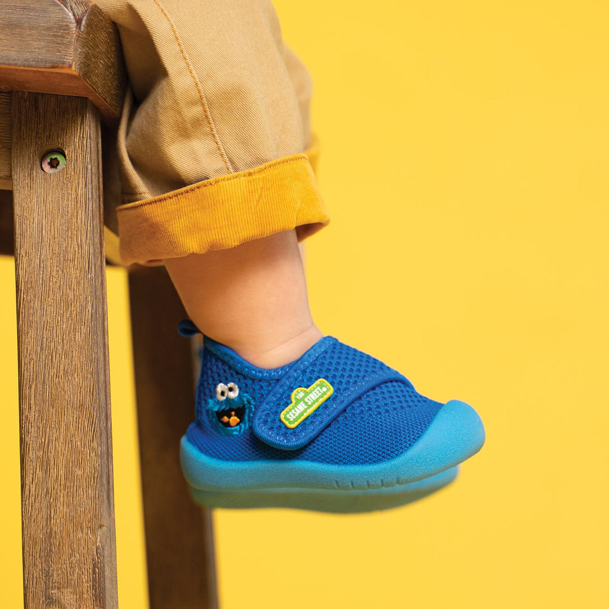 Duckies Velcro Cookie Monster Blue