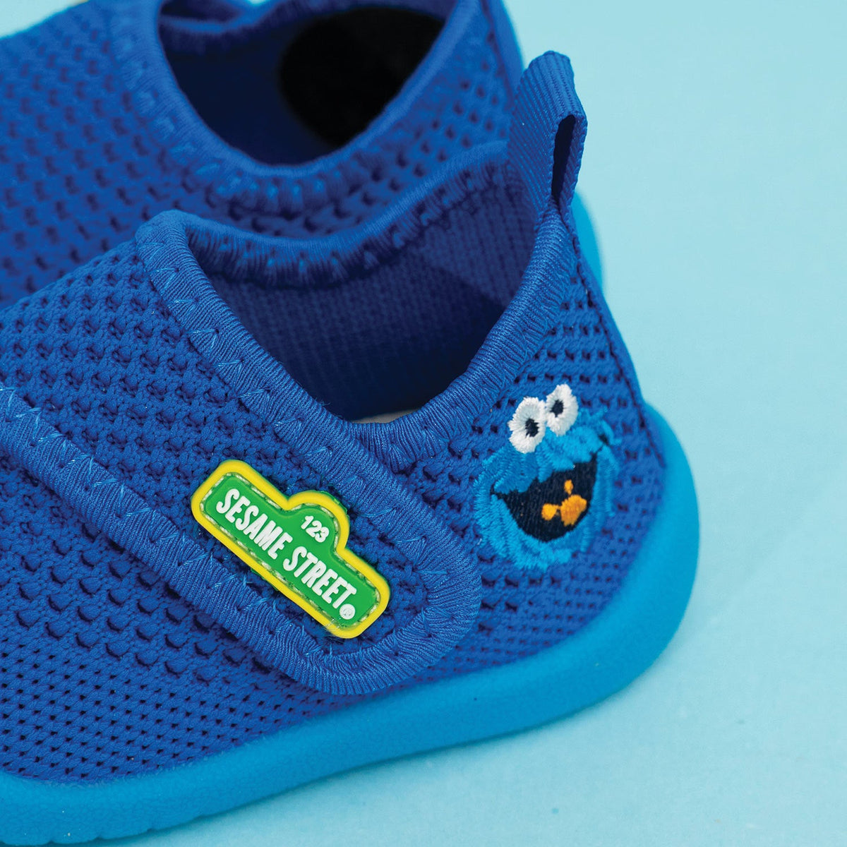 Duckies Velcro Cookie Monster Blue
