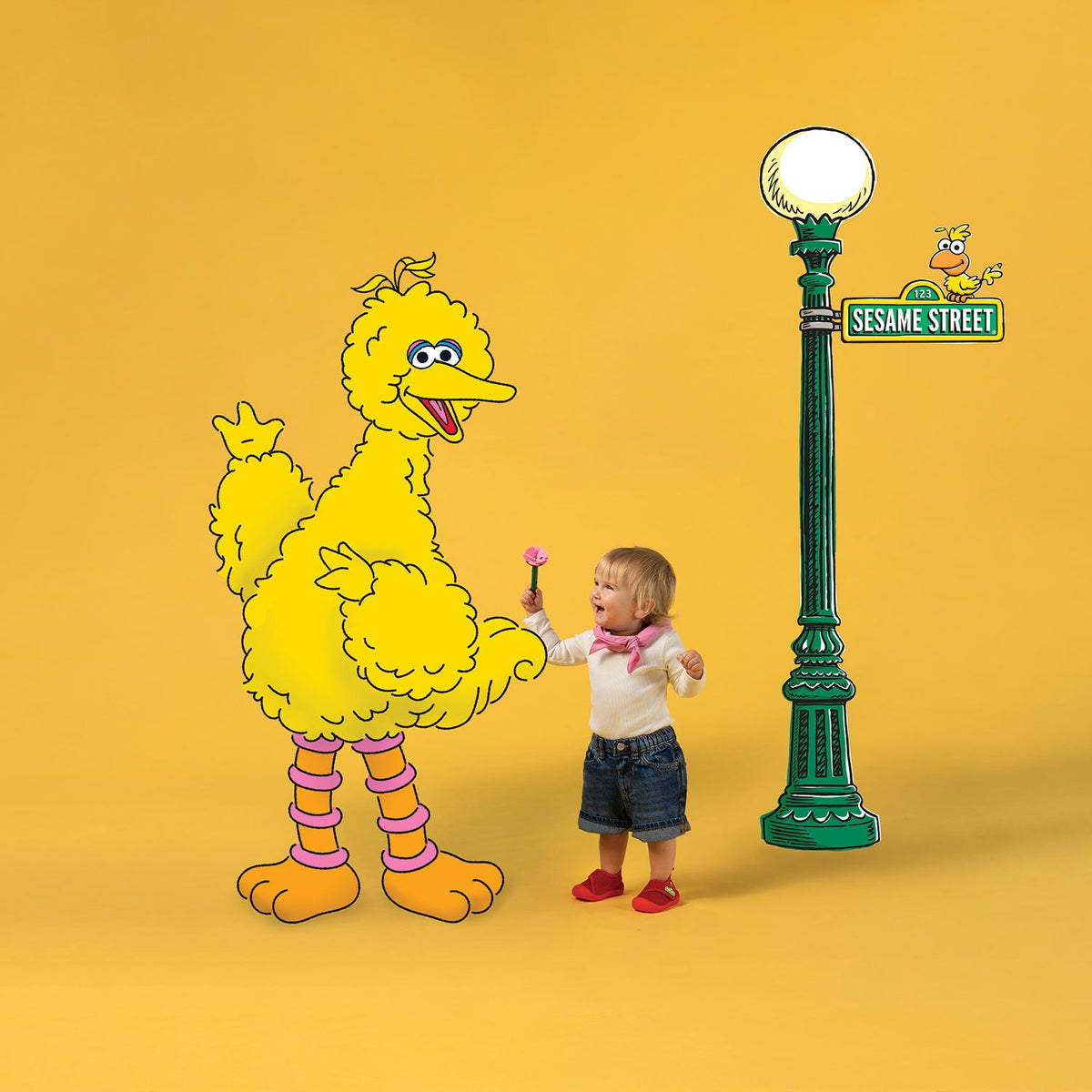 Duckies Velcro Elmo Red