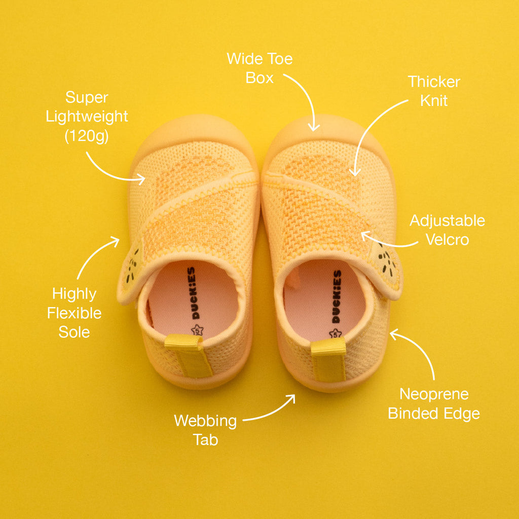Duckies Velcro - Sunshine Yellow