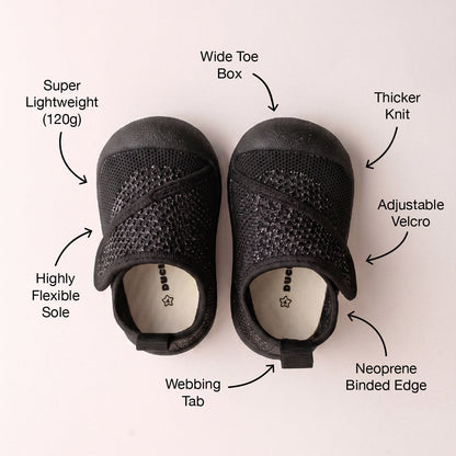 Duckies Velcro Black
