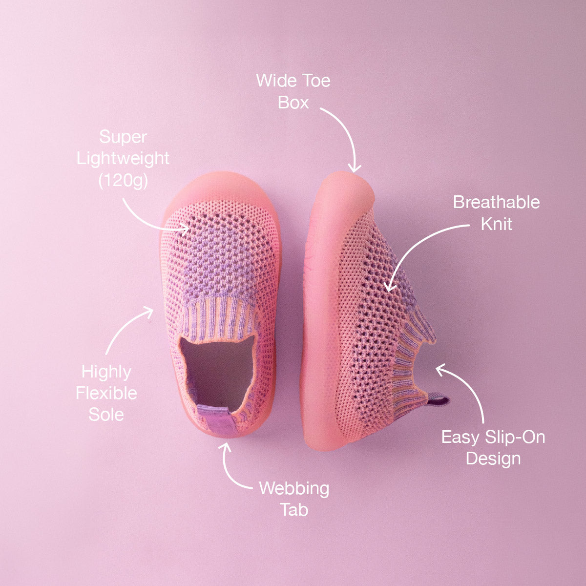 Duckies Slip-On Bubblegum Fleck
