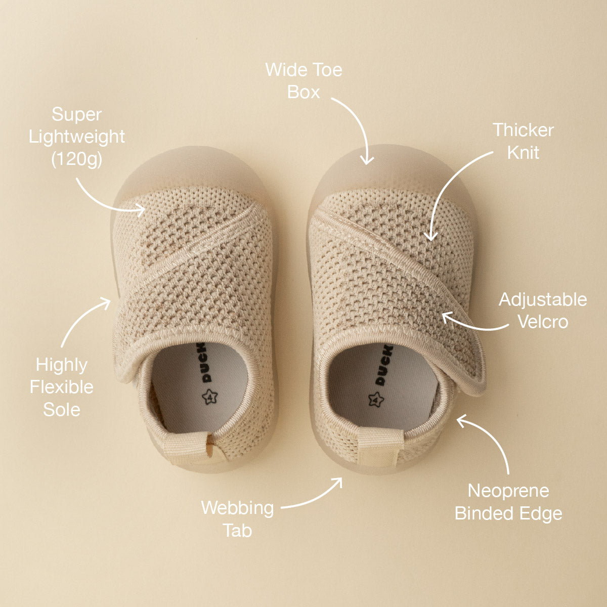 Duckies Velcro Oat